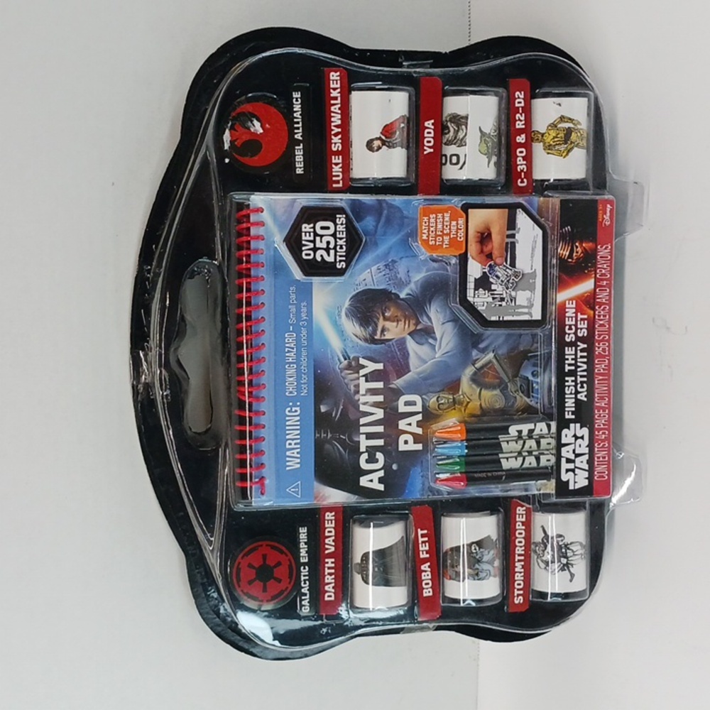 Star Wars Finish the Scene Activity Set 45 Page Activity Pad, 256 Stickers NIB